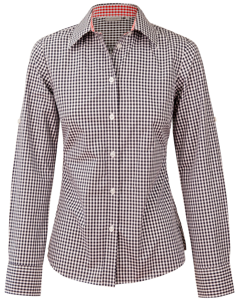 Winning Spirit Ladies’ Gingham Check Long Sleeve Shirt (M8330L)