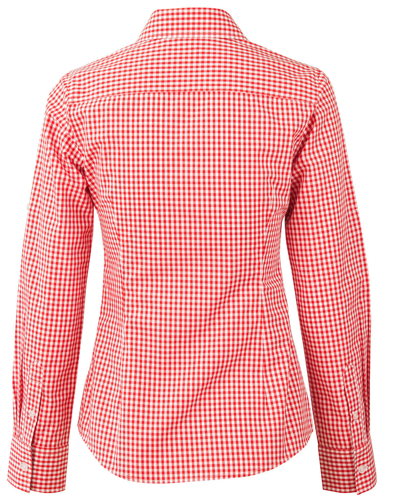 Winning Spirit Ladies’ Gingham Check Long Sleeve Shirt (M8330L)