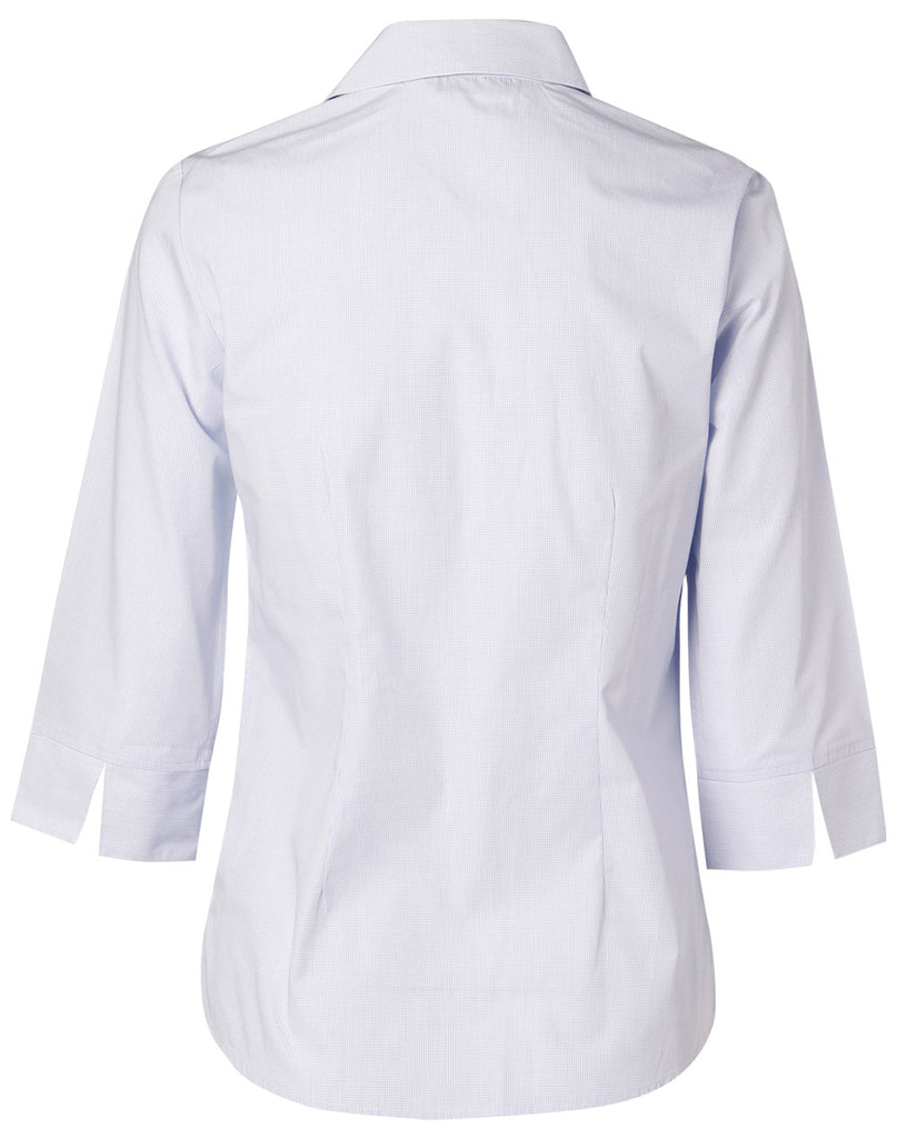 Winning Spirit Women's Mini Check 3/4 Shirt (M8360Q)