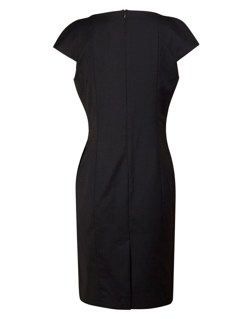 Winning Spirit Ladies’ Wool Blend Stretch Cap Sleeve Dress (M9281)