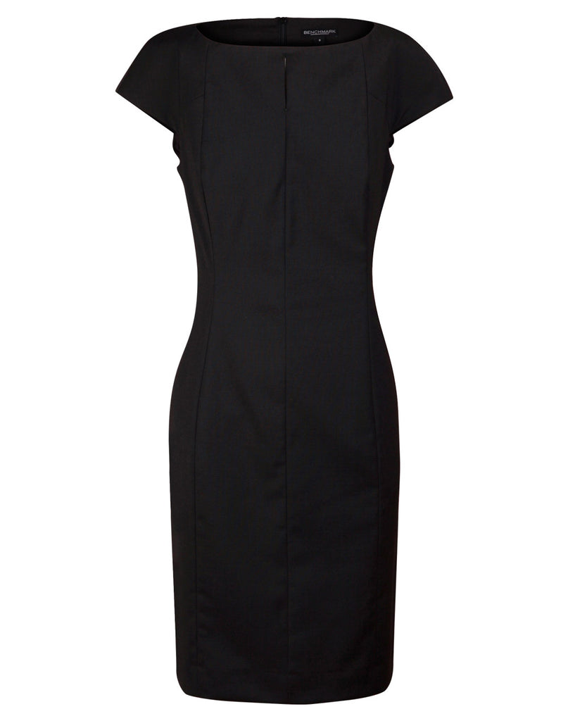 Winning Spirit Ladies’ Wool Blend Stretch Cap Sleeve Dress (M9281)