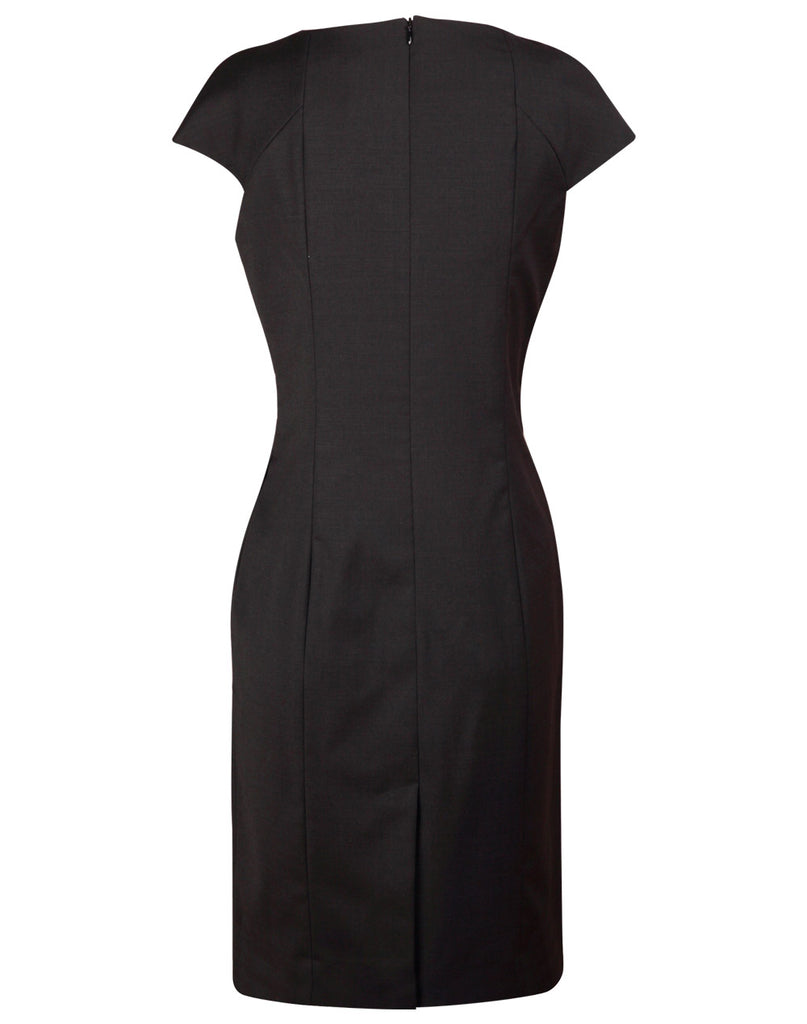 Winning Spirit Ladies’ Wool Blend Stretch Cap Sleeve Dress (M9281)