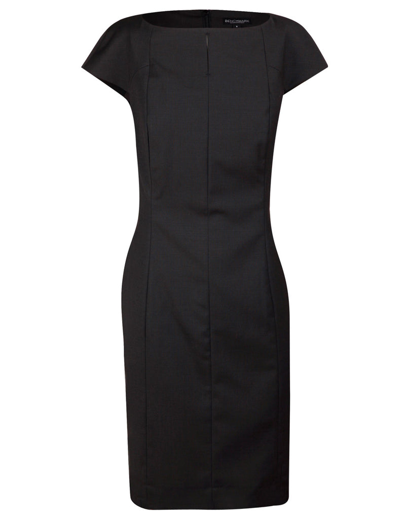 Winning Spirit Ladies’ Wool Blend Stretch Cap Sleeve Dress (M9281)