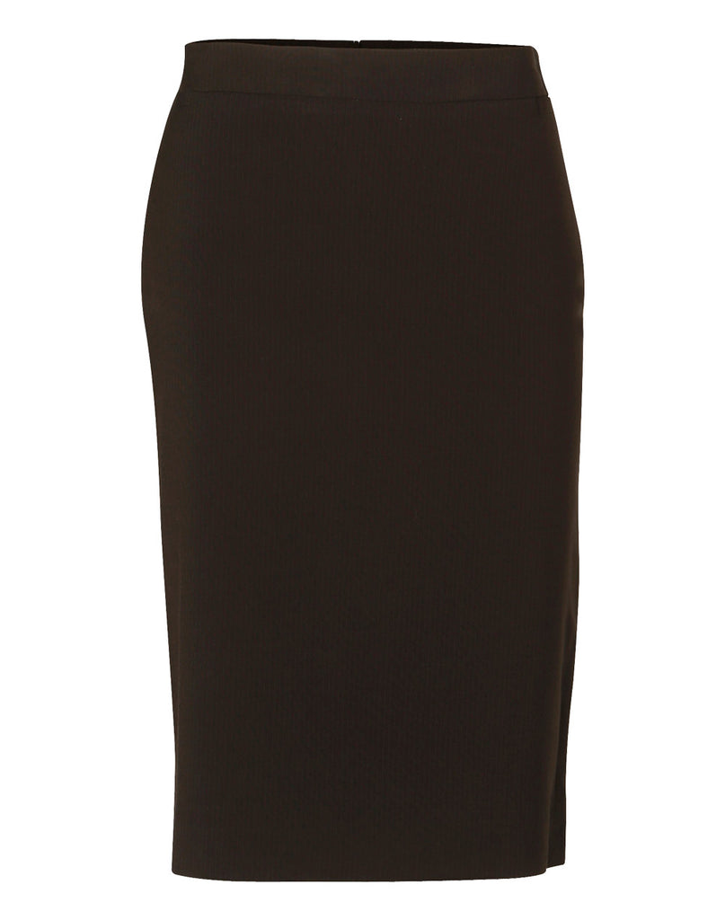 Winning Spirit Women's Poly/Viscose Stretch Stripe Mid Length Lined Pencil Skirt (M9472)
