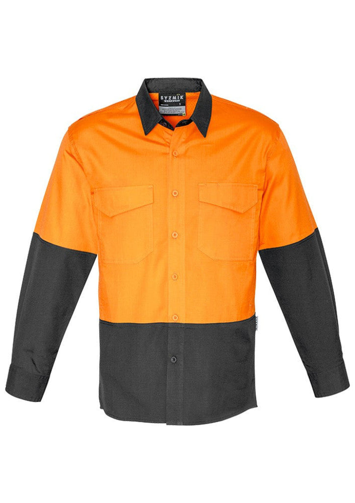 Syzmik Mens Rugged Cooling Hi Vis L/S Shirt (ZW128)