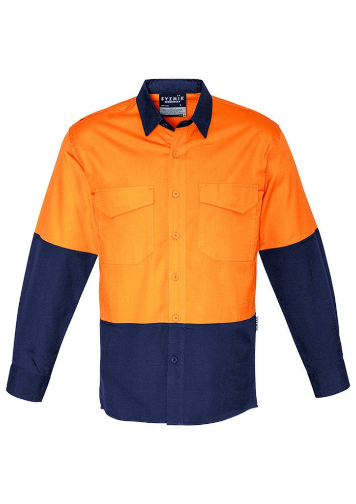 Syzmik Mens Rugged Cooling Hi Vis L/S Shirt (ZW128)