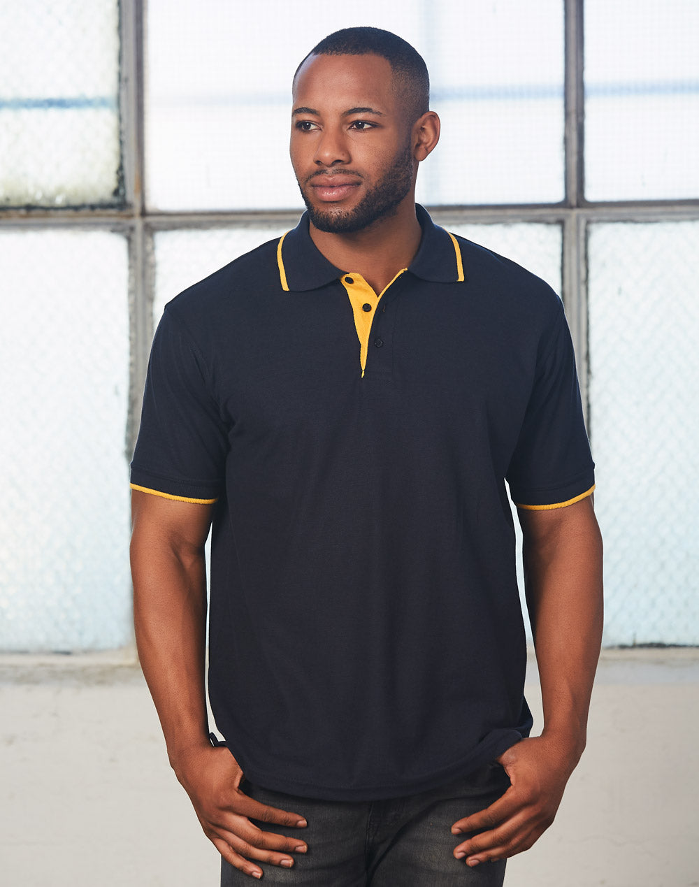 Winning-Spirit-Men's-Contrast-Pique-Polo