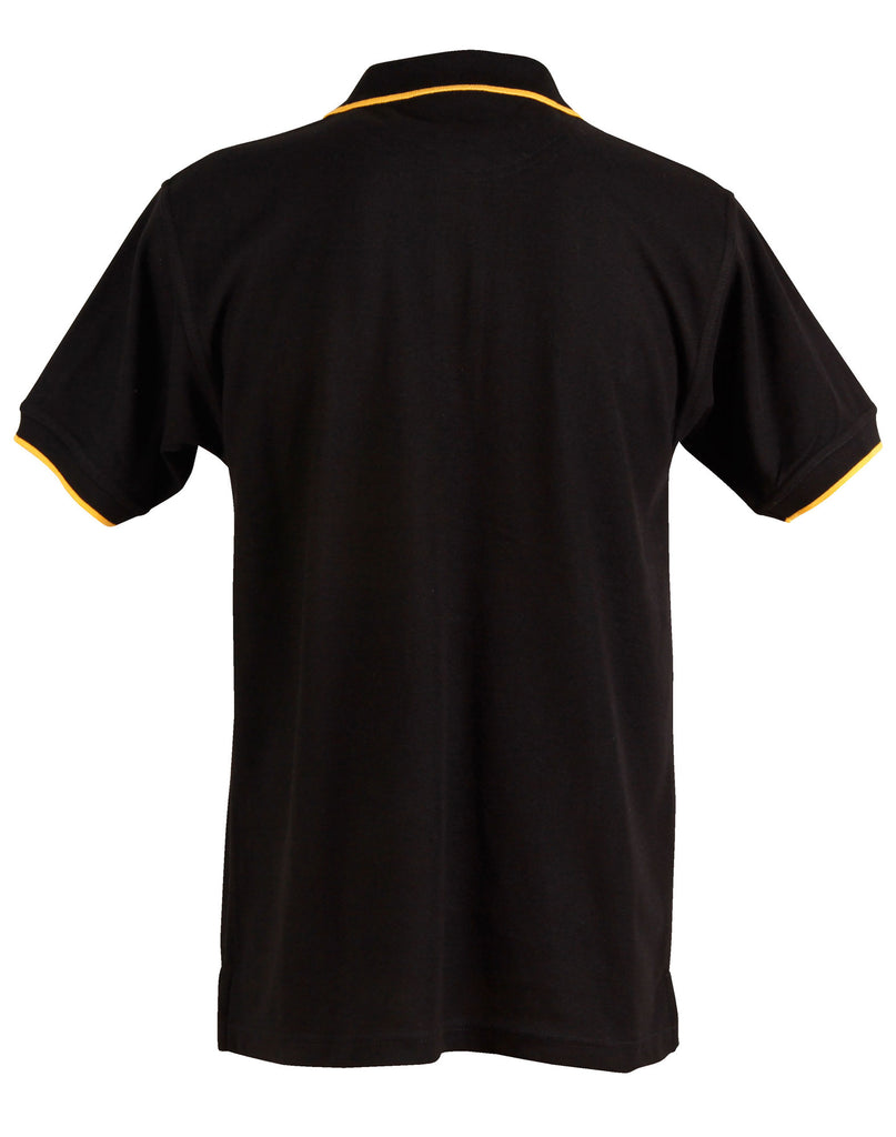 Winning Spirit Men's Contrast Pique Short Sleeve Polo 1st (11 Colour) (PS08)