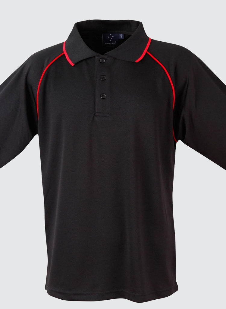 Winning Spirit Men's CoolDry® Raglan Short Sleeve Contrast Polo 1st(12 Colour) (PS20)