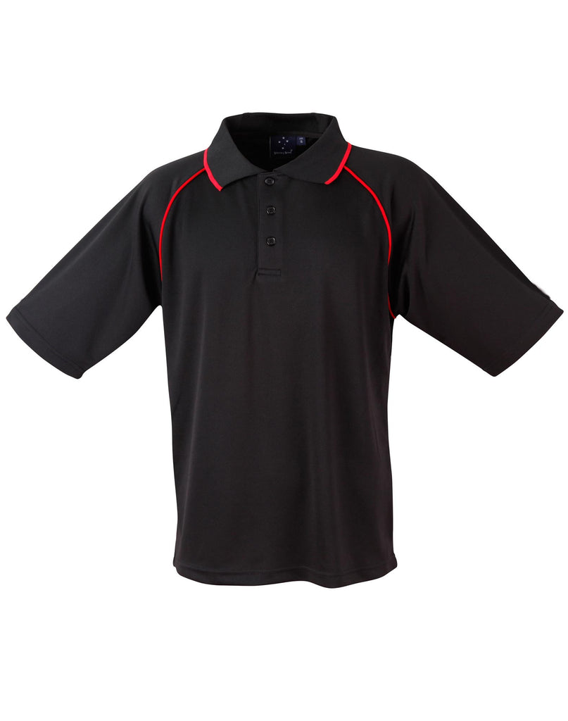 Winning Spirit Men's CoolDry® Raglan Short Sleeve Contrast Polo 1st(12 Colour) (PS20)