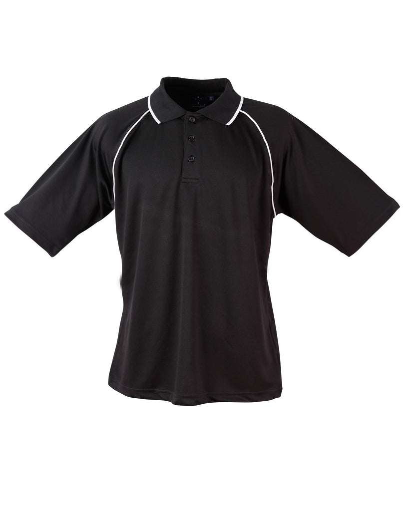 Winning Spirit Men's CoolDry® Raglan Short Sleeve Contrast Polo 1st(12 Colour) (PS20)