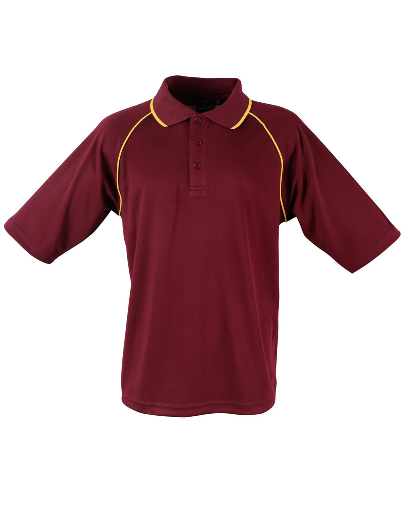 Winning Spirit Men's CoolDry® Raglan Short Sleeve Contrast Polo 1st(12 Colour) (PS20)