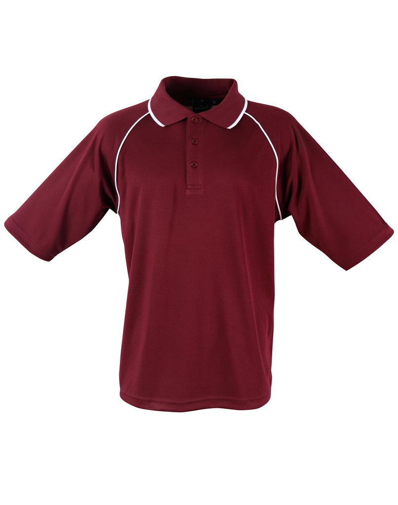 Winning Spirit Men's CoolDry® Raglan Short Sleeve Contrast Polo 1st(12 Colour) (PS20)