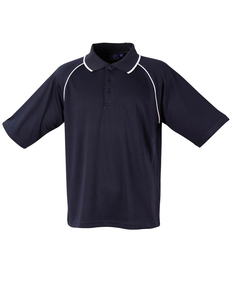 Winning Spirit Men's CoolDry® Raglan Short Sleeve Contrast Polo 1st(12 Colour) (PS20)