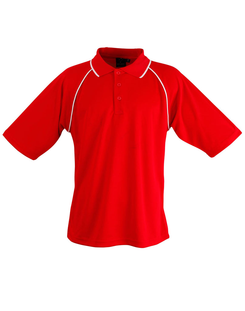 Winning Spirit Men's CoolDry® Raglan Short Sleeve Contrast Polo 1st(12 Colour) (PS20)
