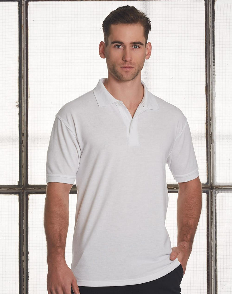 Winning Spirit Men's Tight Pique Knit Short Sleeve Polo (PS22)