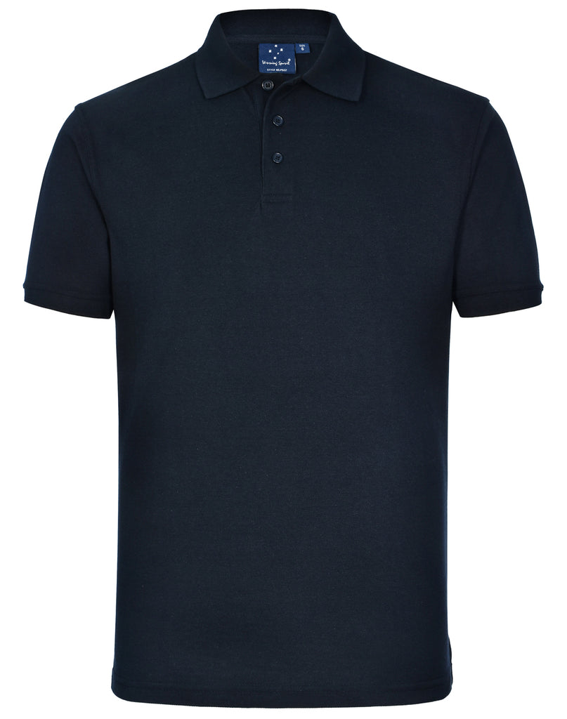 Winning Spirit Men's Tight Pique Knit Short Sleeve Polo (PS22)