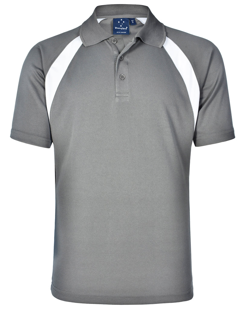 Winning Spirit Men's CoolDry® Tri-colour Contrast Short Sleeve Polo (PS28)