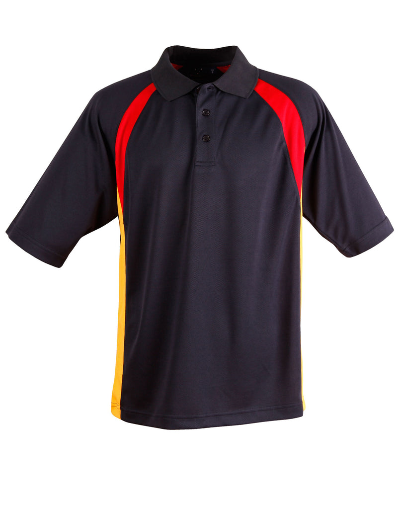 Winning Spirit Men's CoolDry® Tri-colour Contrast Short Sleeve Polo (PS28)
