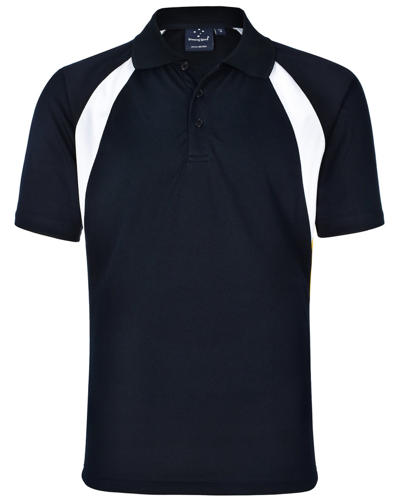 Winning Spirit Men's CoolDry® Tri-colour Contrast Short Sleeve Polo (PS28)