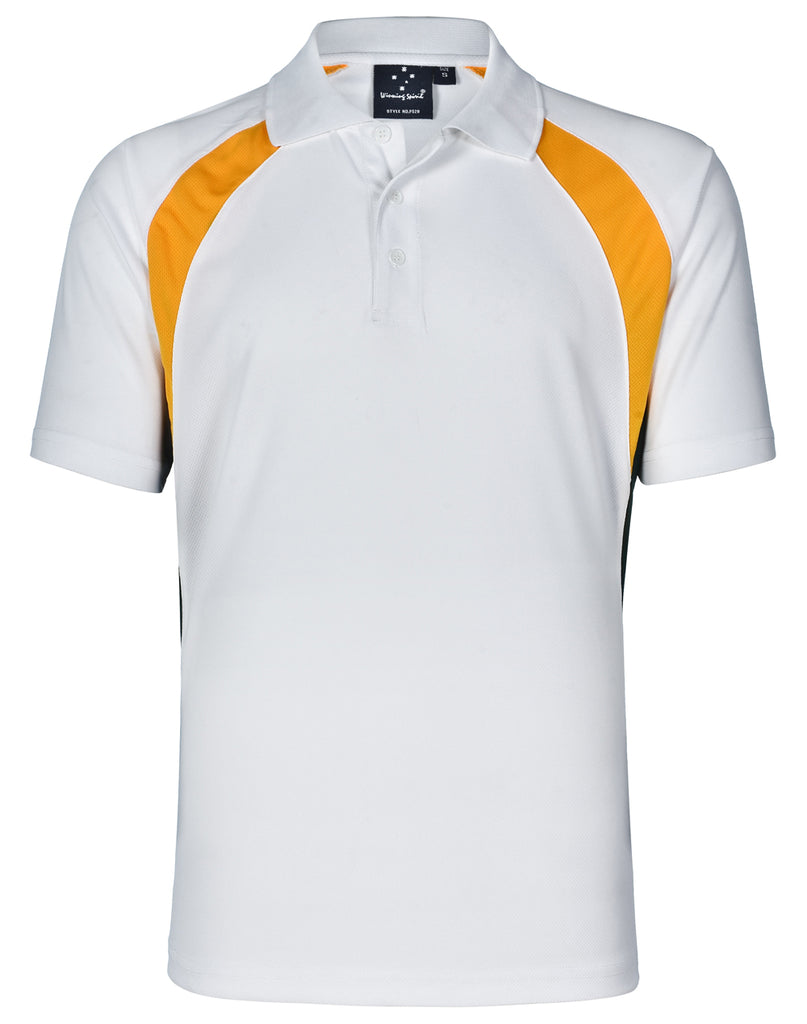 Winning Spirit Men's CoolDry® Tri-colour Contrast Short Sleeve Polo (PS28)