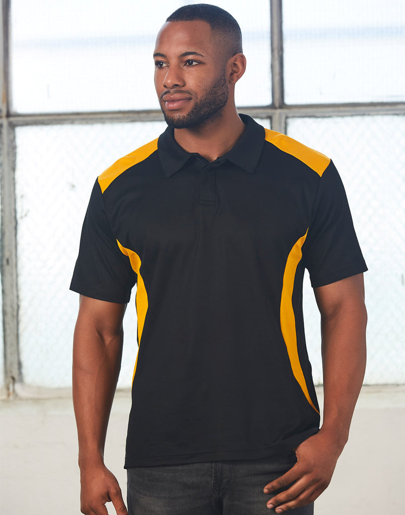 Winning Spirit Men's TrueDry® Contrast Short Sleeve Polo 1st (10 colour) (PS31)