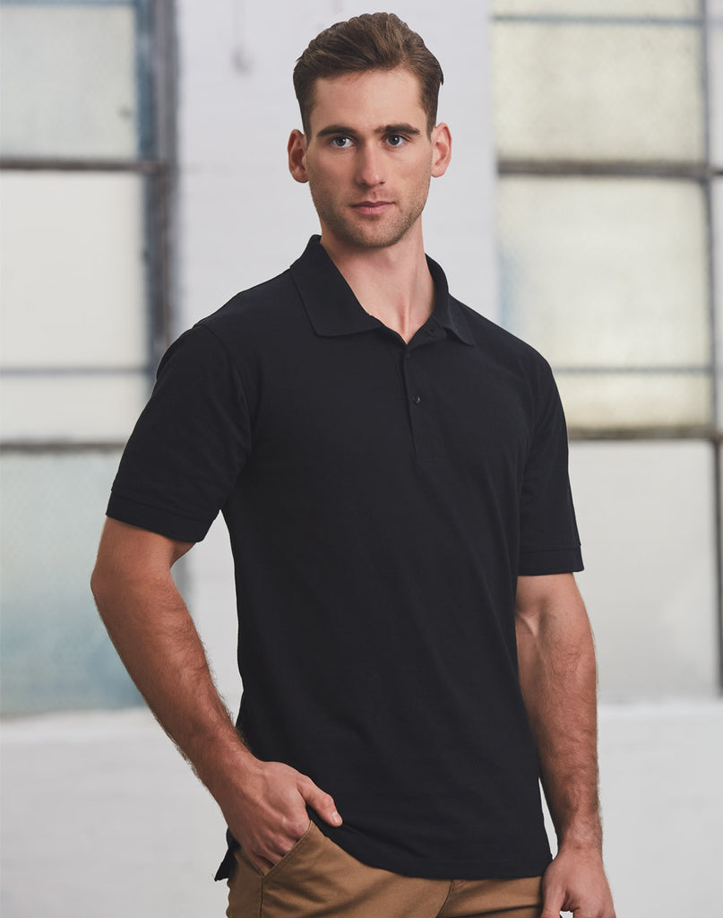 Winning Spirit Men's Short Sleeve 100% Cotton Pique Polo (PS39)