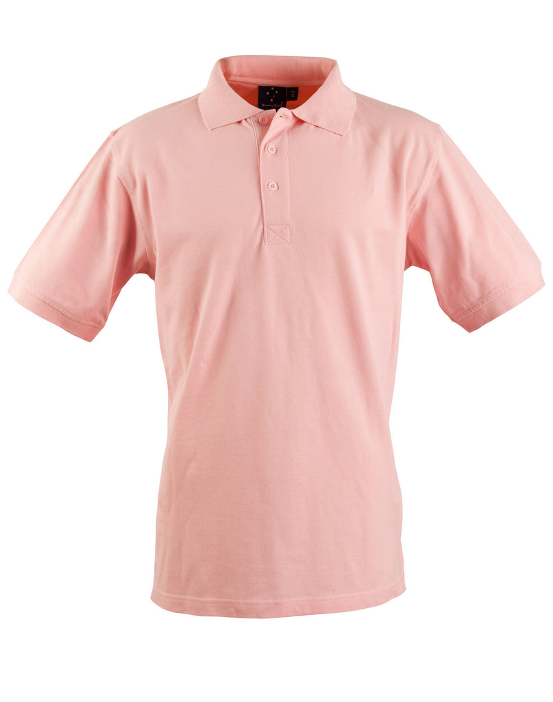 Winning Spirit Men's Short Sleeve 100% Cotton Pique Polo (PS39)