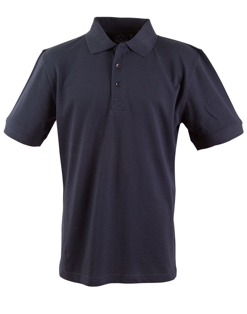 Winning Spirit Men's Short Sleeve 100% Cotton Pique Polo (PS39)
