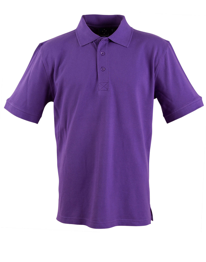 Winning Spirit Men's Short Sleeve 100% Cotton Pique Polo (PS39)