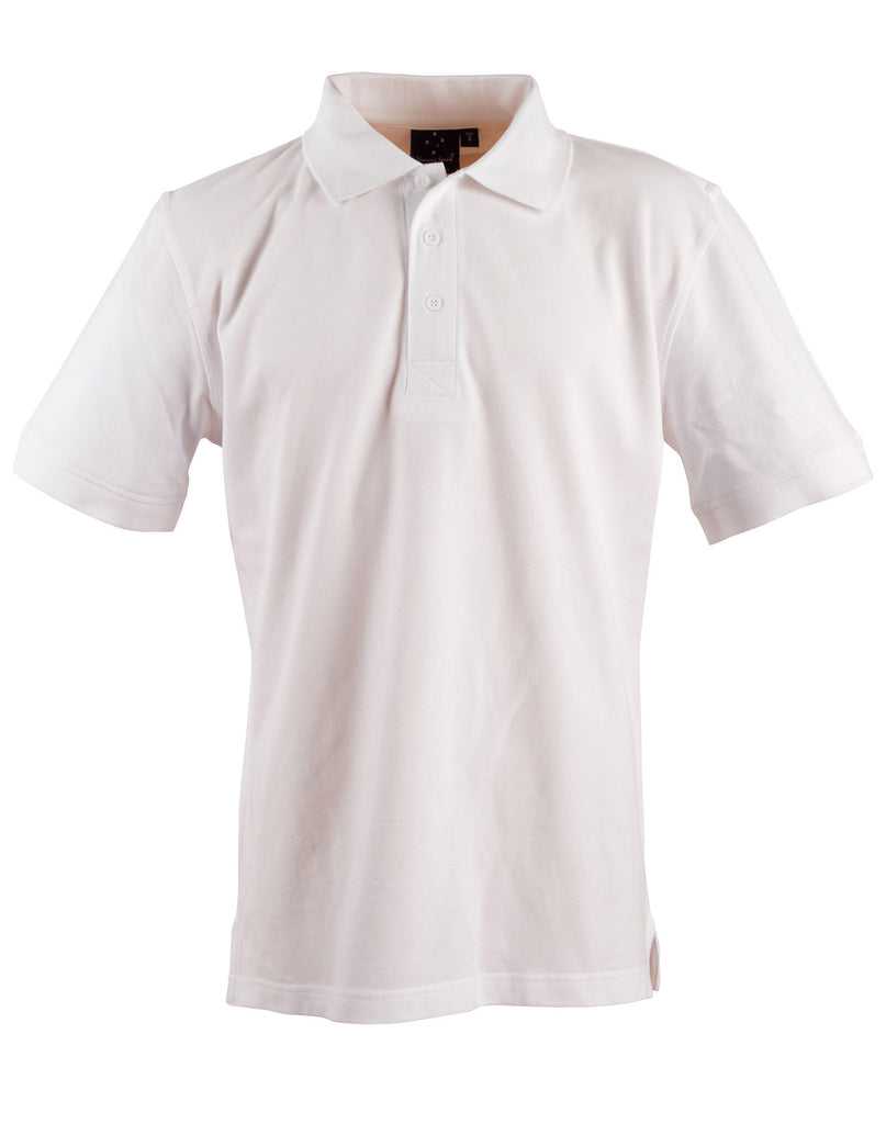 Winning Spirit Men's Short Sleeve 100% Cotton Pique Polo (PS39)