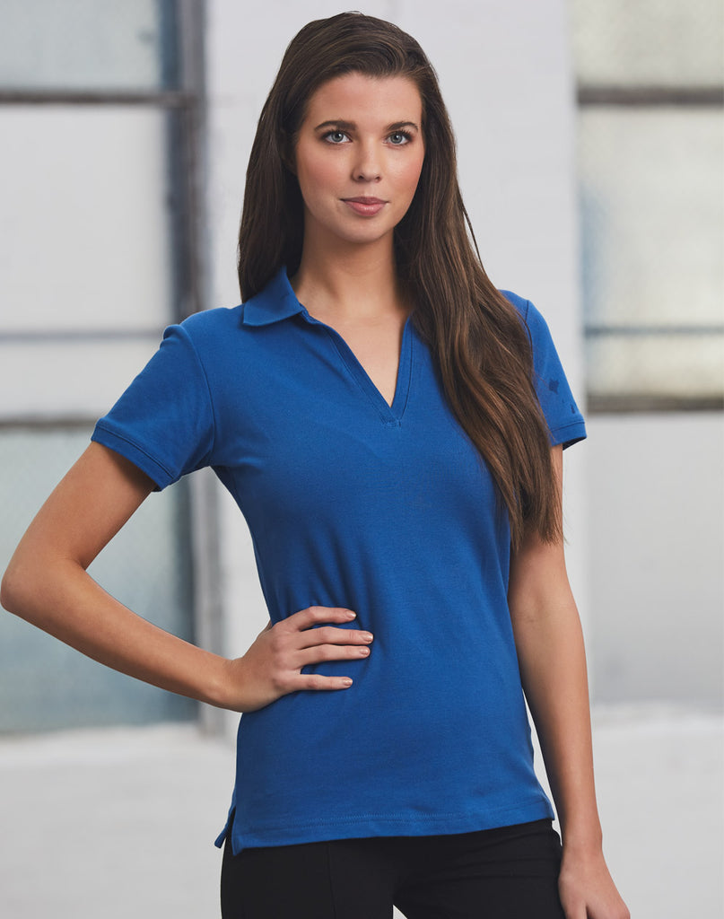 Winning Spirit Ladies' Short Sleeve Cotton/Elastane Polo 2st (4 colour) (PS40)