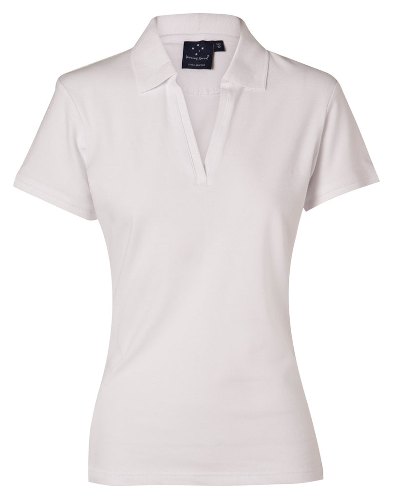 Winning Spirit Ladies' Short Sleeve Cotton/Elastane Polo 2st (4 colour) (PS40)