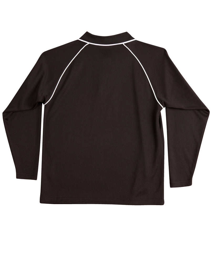Winning Spirit Men's CoolDry® Raglan Long Sleeve Contrast Polo (PS43)