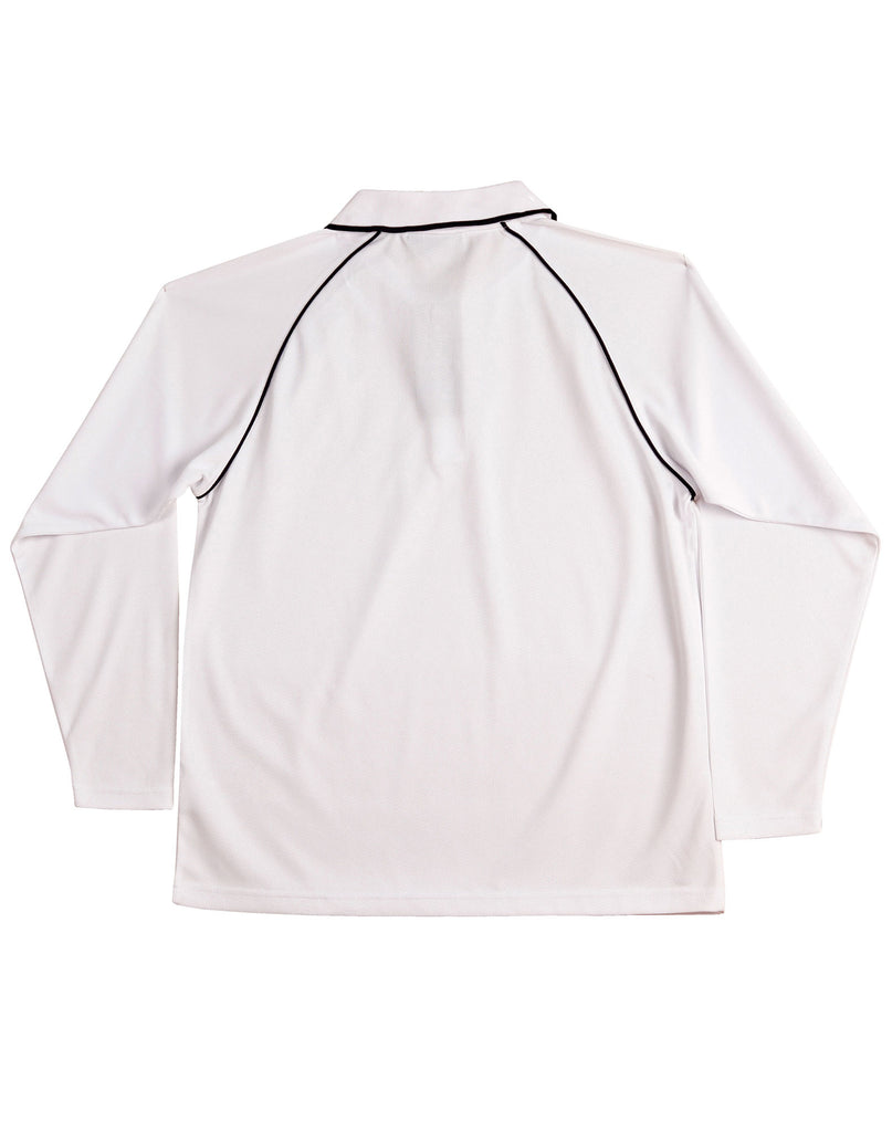 Winning Spirit Men's CoolDry® Raglan Long Sleeve Contrast Polo (PS43)