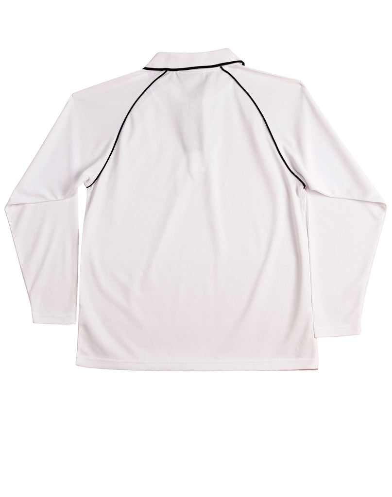 Winning Spirit Men's CoolDry® Raglan Long Sleeve Contrast Polo (PS43)