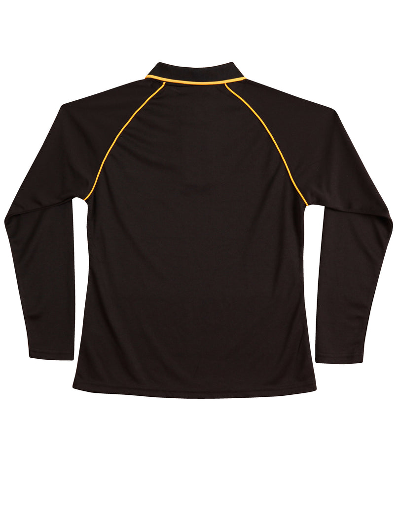 Winning Spirit Ladies' CoolDry® Raglan Long Sleeve Contrast Polo (PS44)