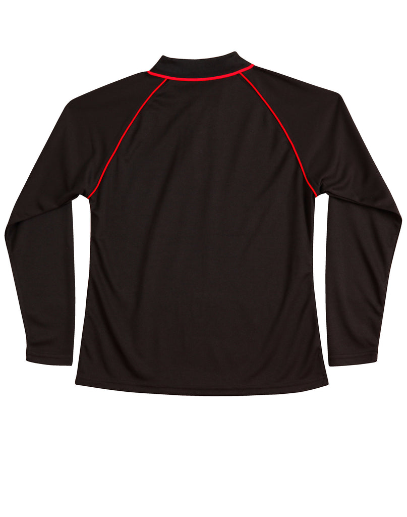 Winning Spirit Ladies' CoolDry® Raglan Long Sleeve Contrast Polo (PS44)