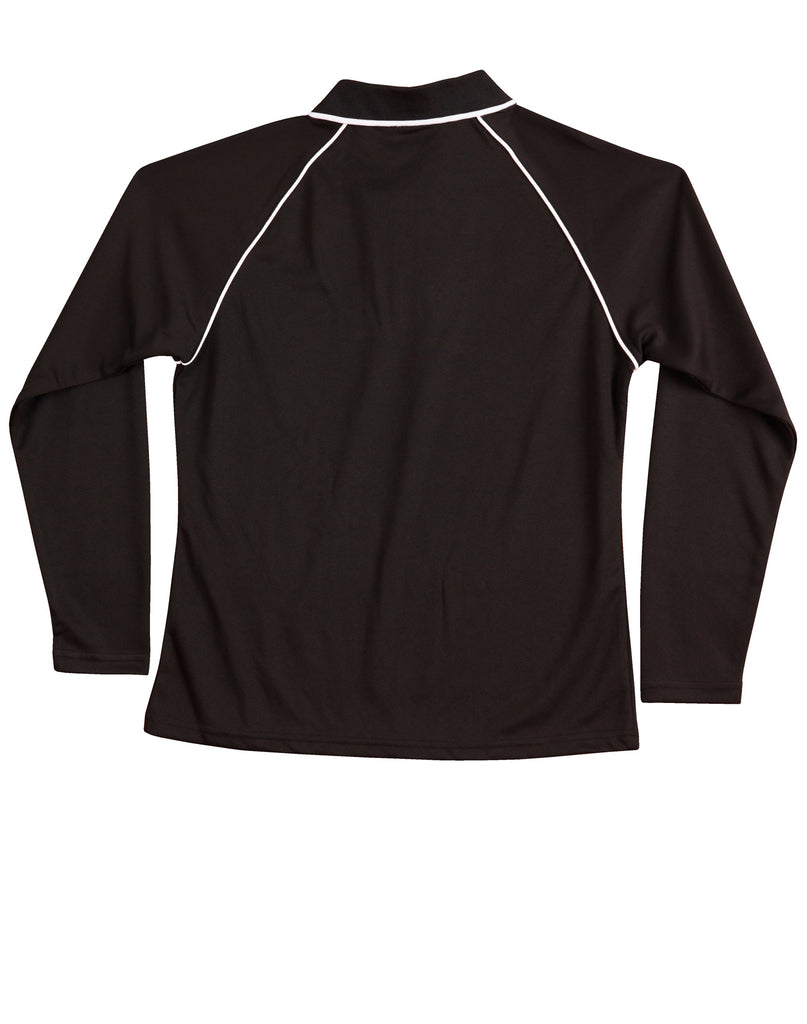 Winning Spirit Ladies' CoolDry® Raglan Long Sleeve Contrast Polo (PS44)