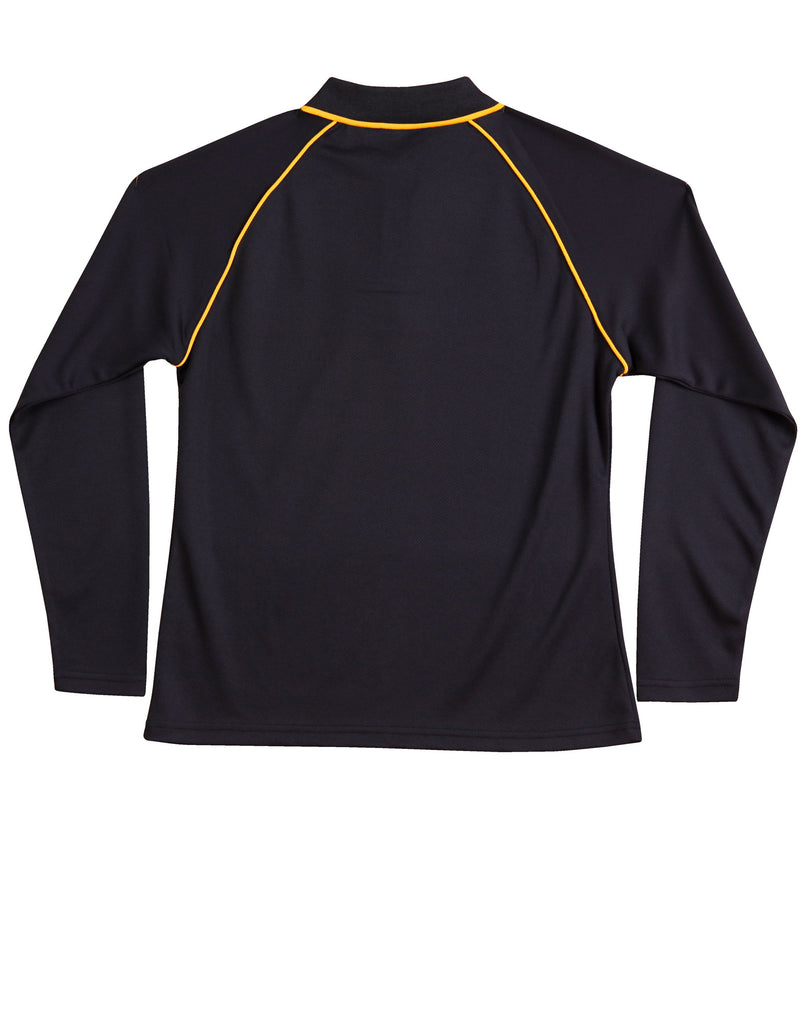 Winning Spirit Ladies' CoolDry® Raglan Long Sleeve Contrast Polo (PS44)