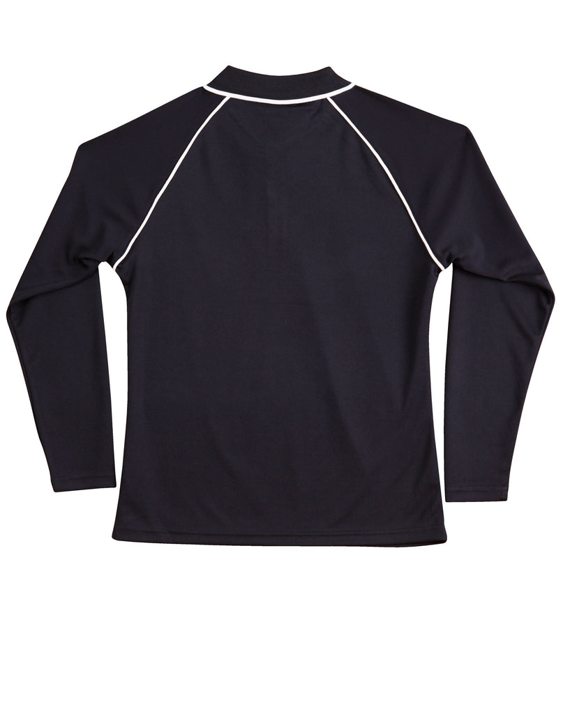 Winning Spirit Ladies' CoolDry® Raglan Long Sleeve Contrast Polo (PS44)