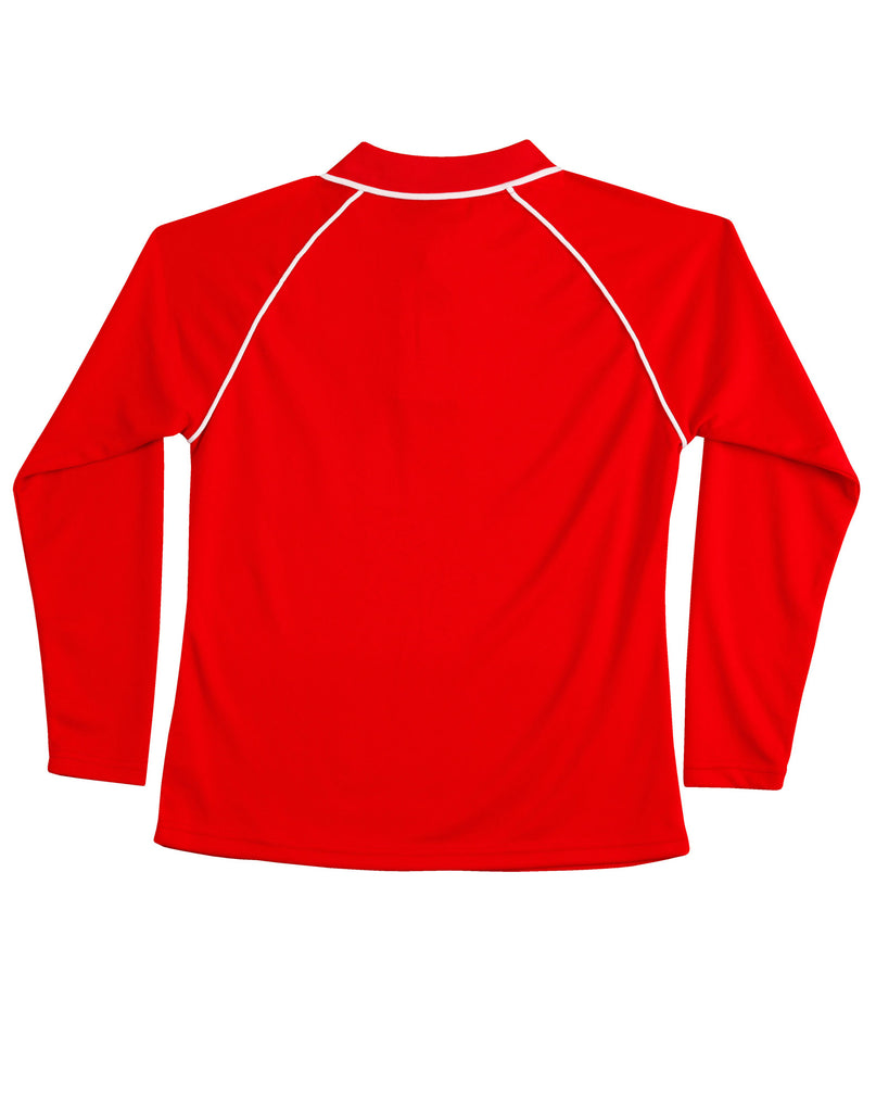 Winning Spirit Ladies' CoolDry® Raglan Long Sleeve Contrast Polo (PS44)