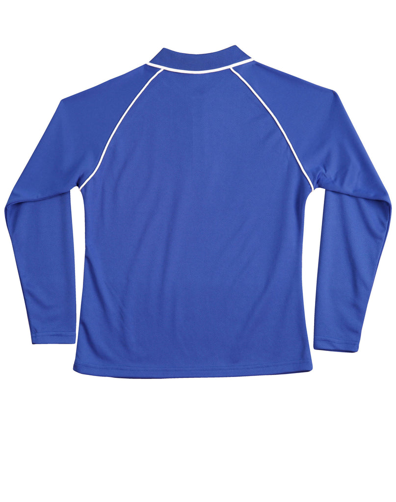 Winning Spirit Ladies' CoolDry® Raglan Long Sleeve Contrast Polo (PS44)