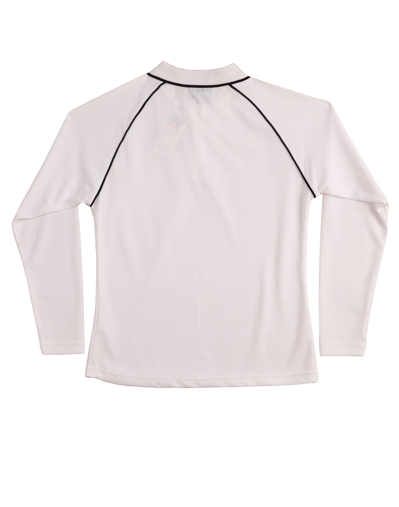 Winning Spirit Ladies' CoolDry® Raglan Long Sleeve Contrast Polo (PS44)