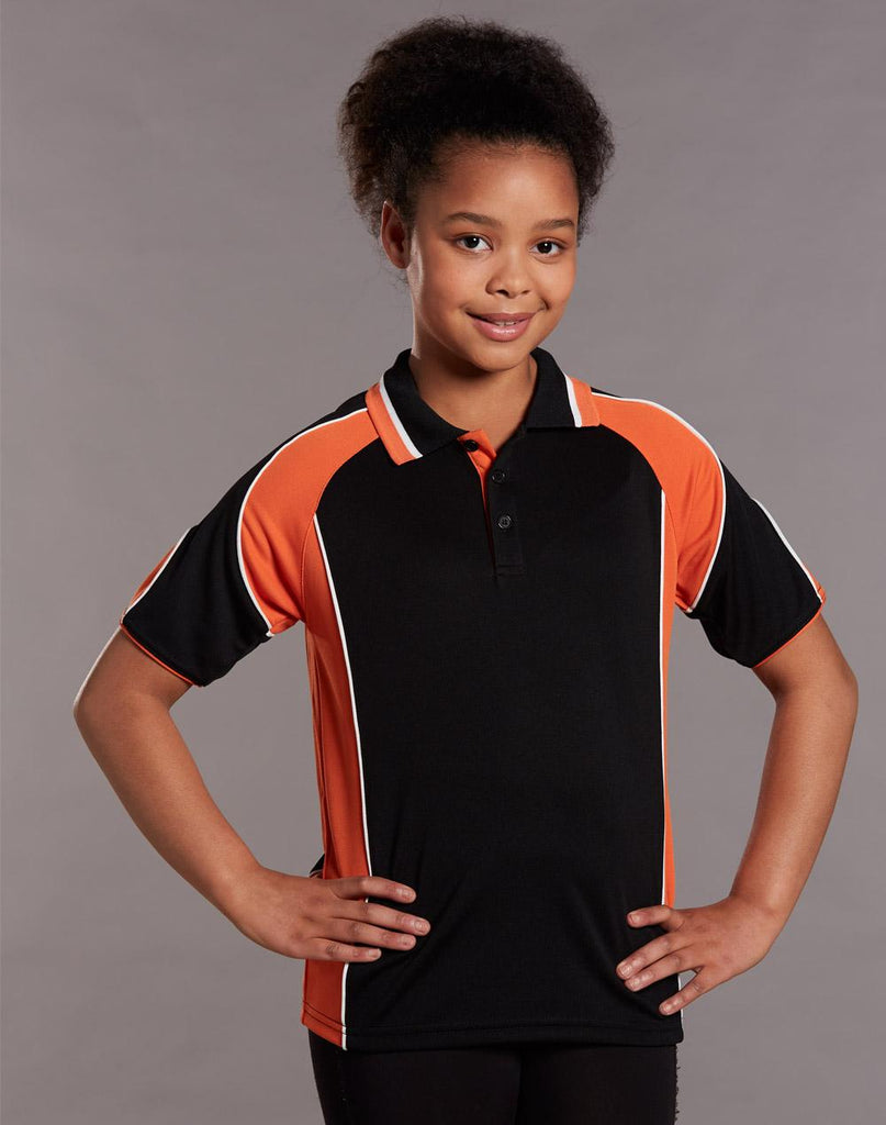 Winning Spirit Alliance Kids Cooldry Contrast Short Sleeve With Sleeve Panels Polo (PS61K)