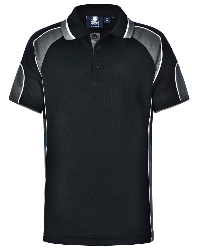 Winning Spirit Alliance Kids Cooldry Contrast Short Sleeve With Sleeve Panels Polo (PS61K)