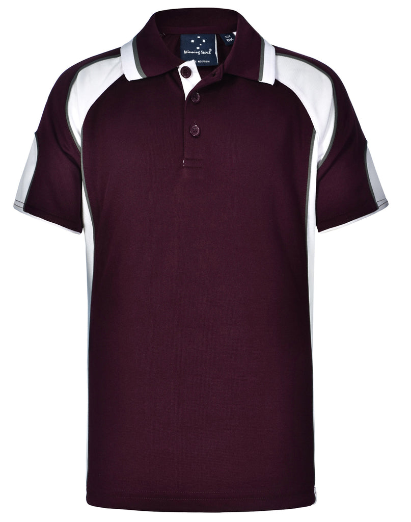 Winning Spirit Alliance Kids Cooldry Contrast Short Sleeve With Sleeve Panels Polo (PS61K)