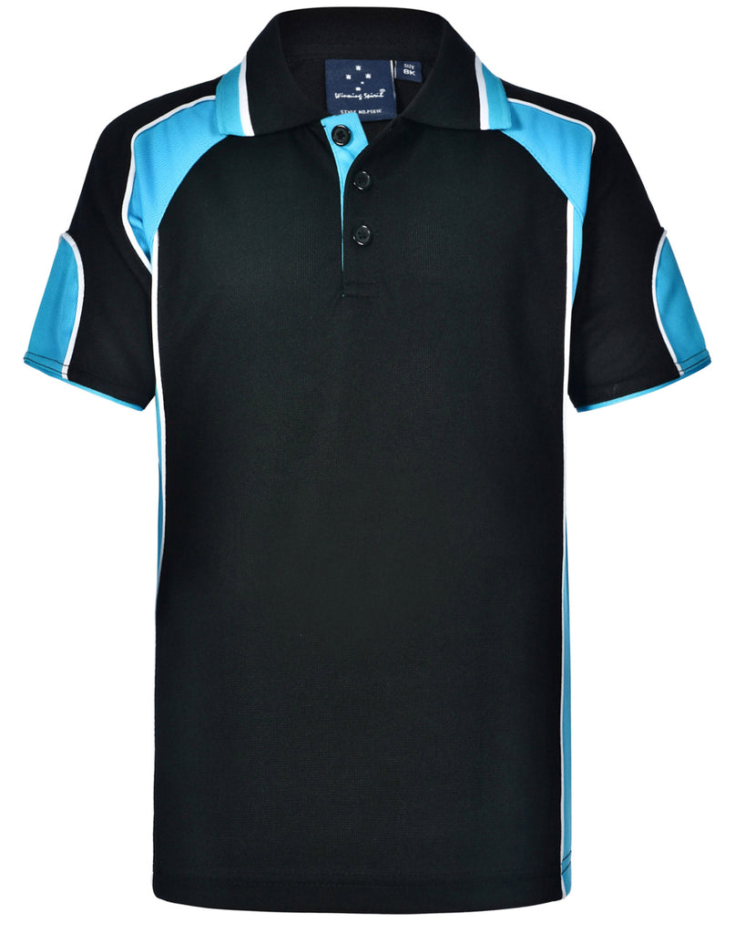 Winning Spirit Alliance Kids Cooldry Contrast Short Sleeve With Sleeve Panels Polo (PS61K)
