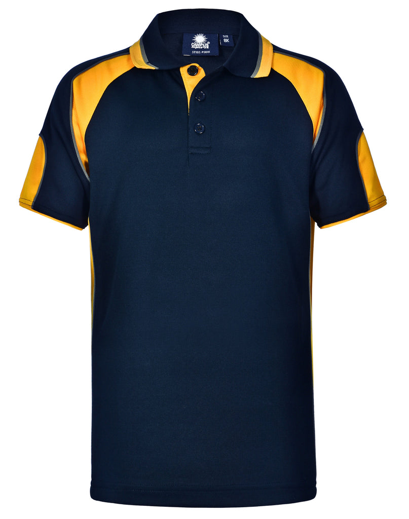 Winning Spirit Alliance Kids Cooldry Contrast Short Sleeve With Sleeve Panels Polo (PS61K)
