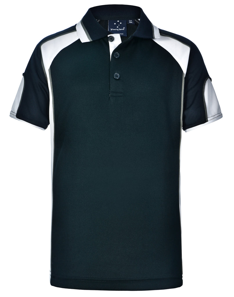 Winning Spirit Alliance Kids Cooldry Contrast Short Sleeve With Sleeve Panels Polo (PS61K)